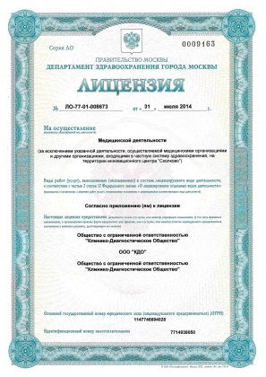 Сертификат 1 Лицензия